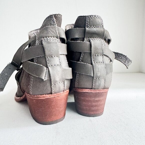 H Hudson London Grey Classic Leather Booties 40 - Picture 9 of 11